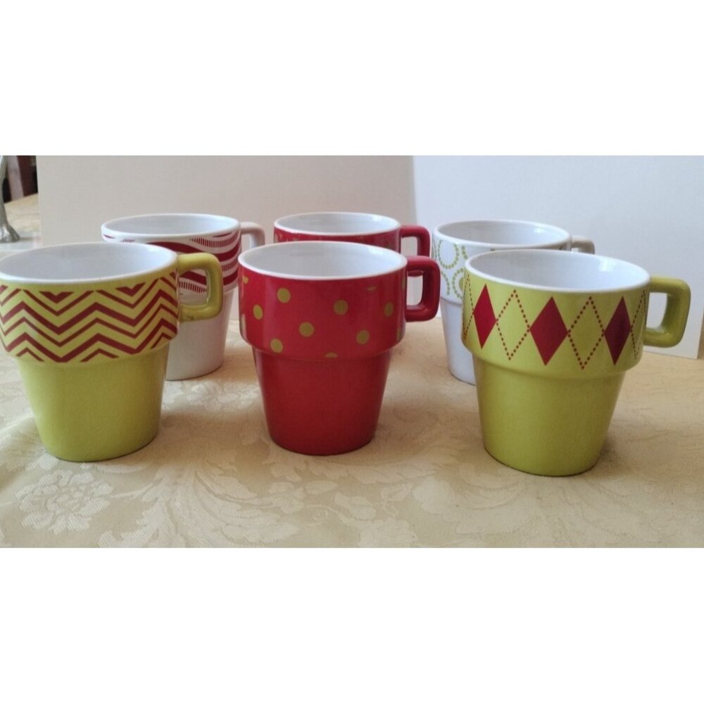 Simple Solutions, Set/6 Coffee Mugs Stackable - Picture 10 of 11